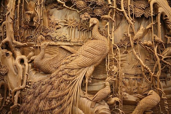 Amazing Antique Decorative Wooden Carving