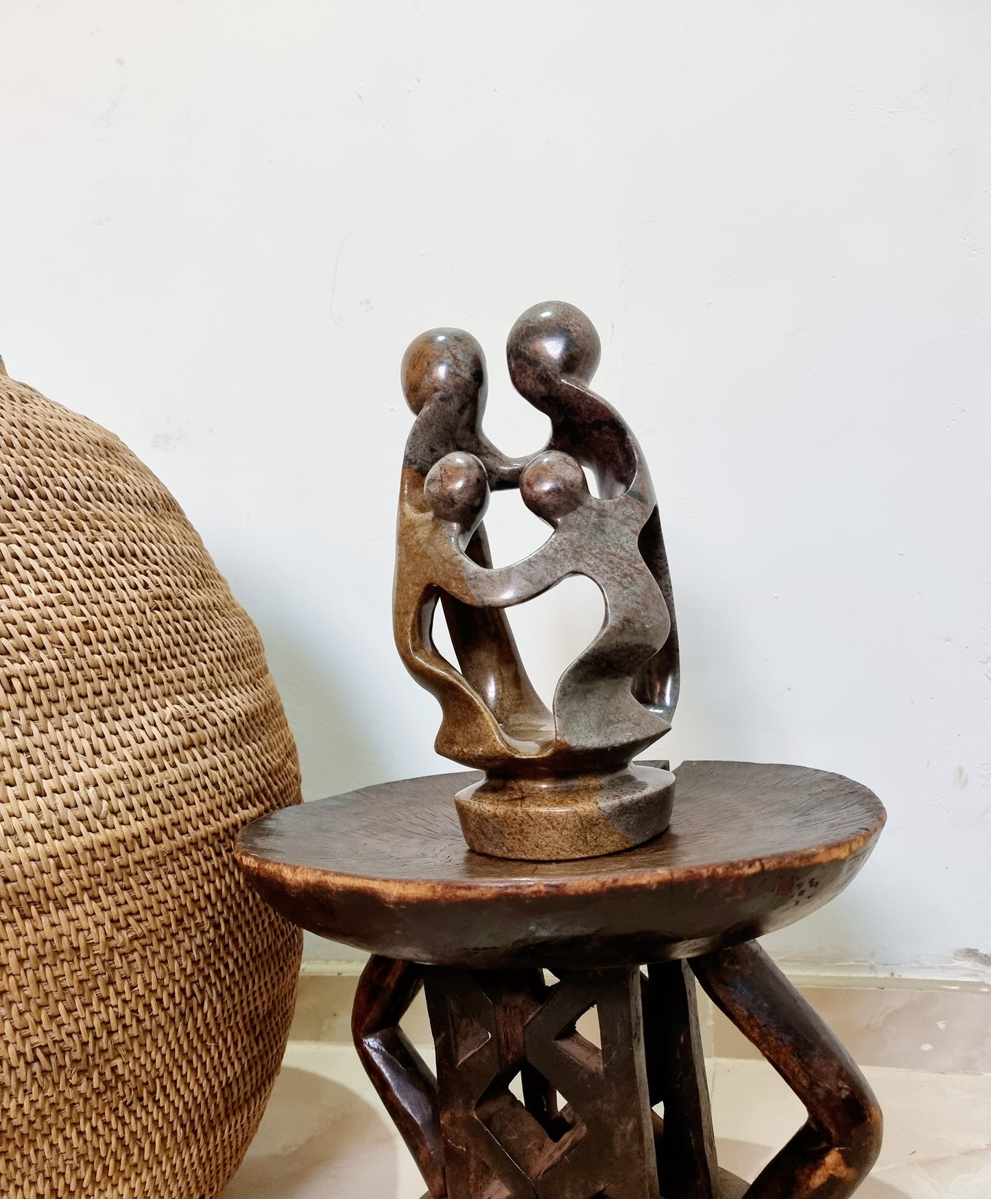 Family of Four Sculpture | African Stone Sculpture | Shona Stone Sculpture