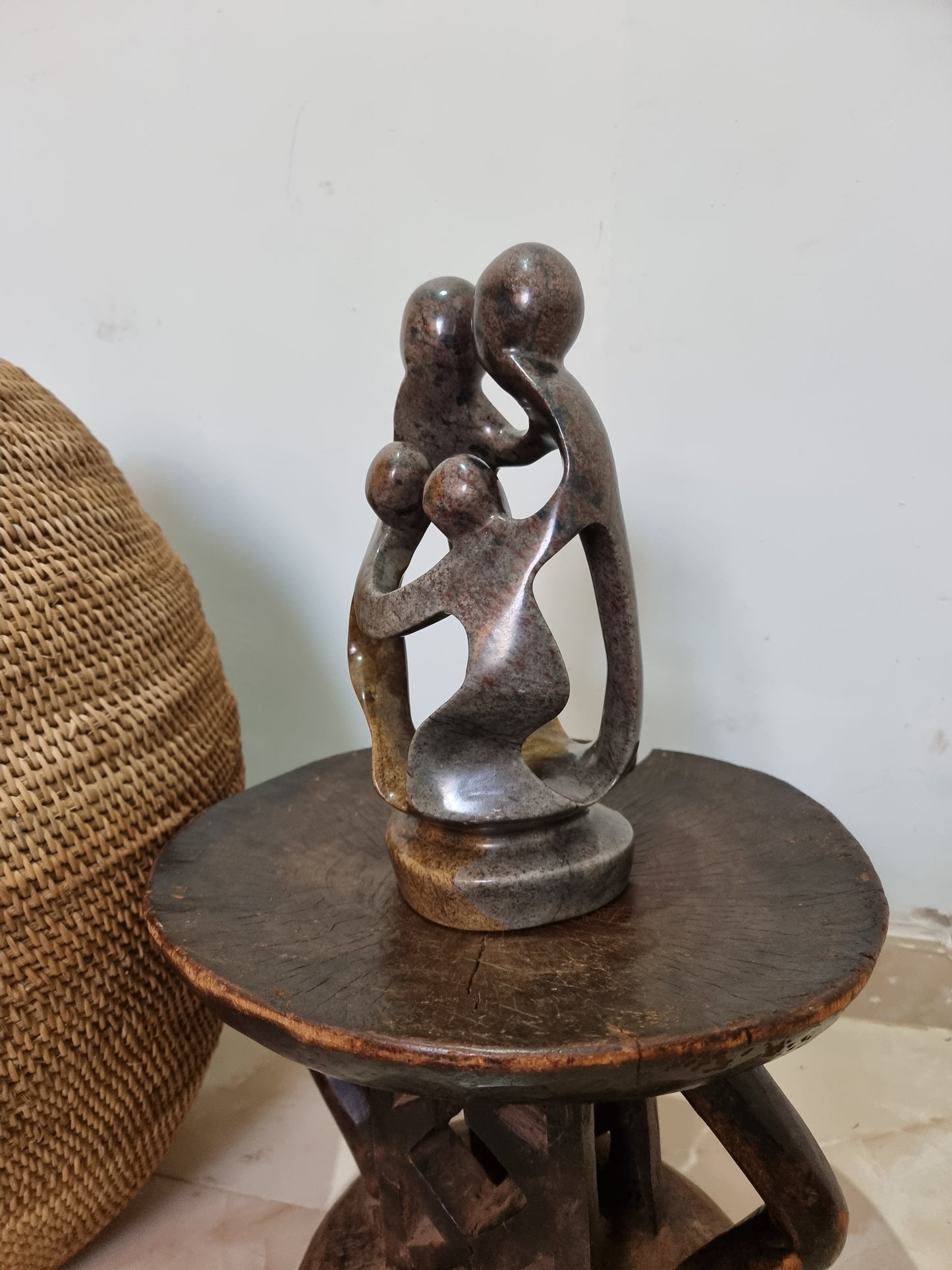 Family of Four Sculpture | African Stone Sculpture | Shona Stone Sculpture