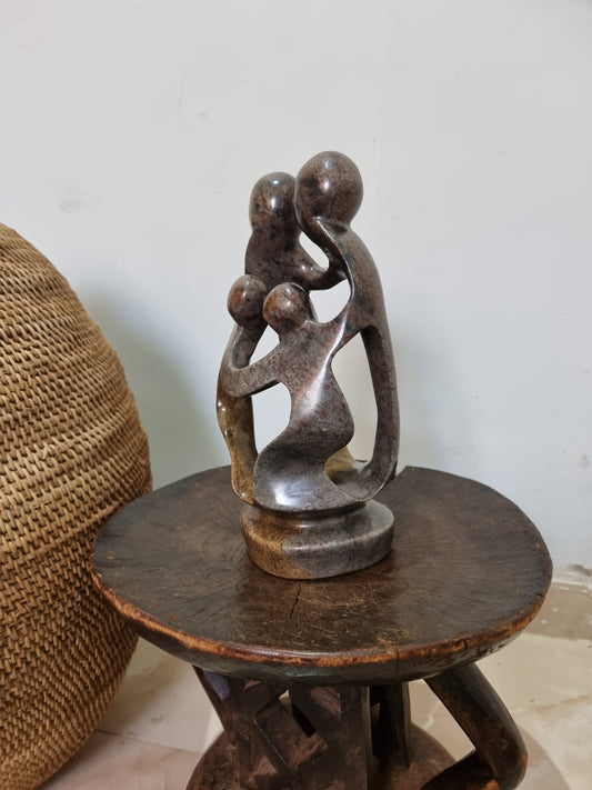 Family of Four Sculpture | African Stone Sculpture | Shona Stone Sculpture