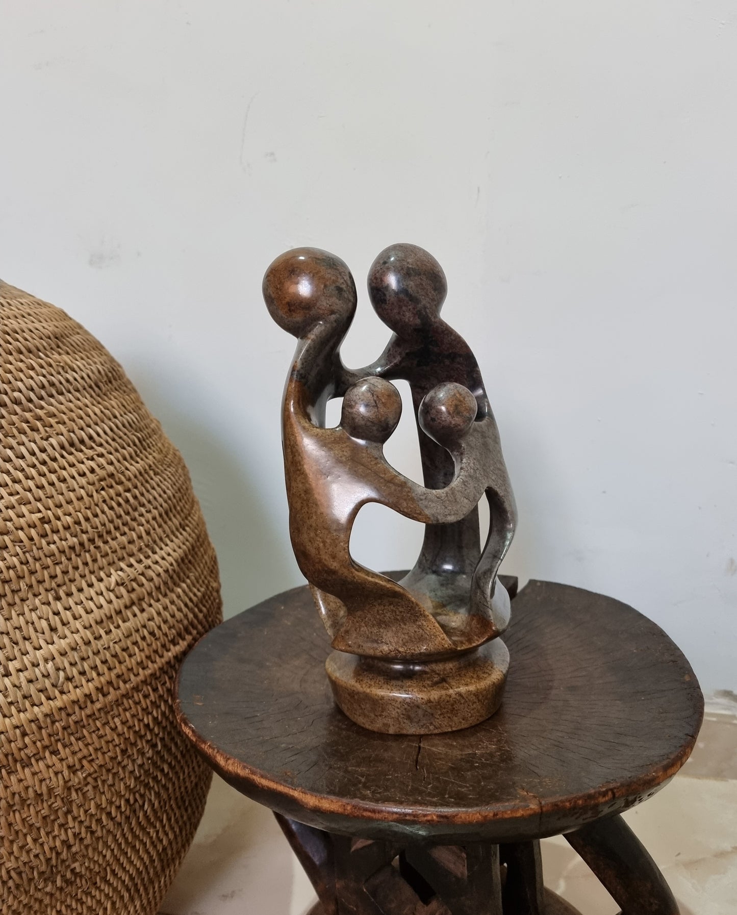Family of Four Sculpture | African Stone Sculpture | Shona Stone Sculpture