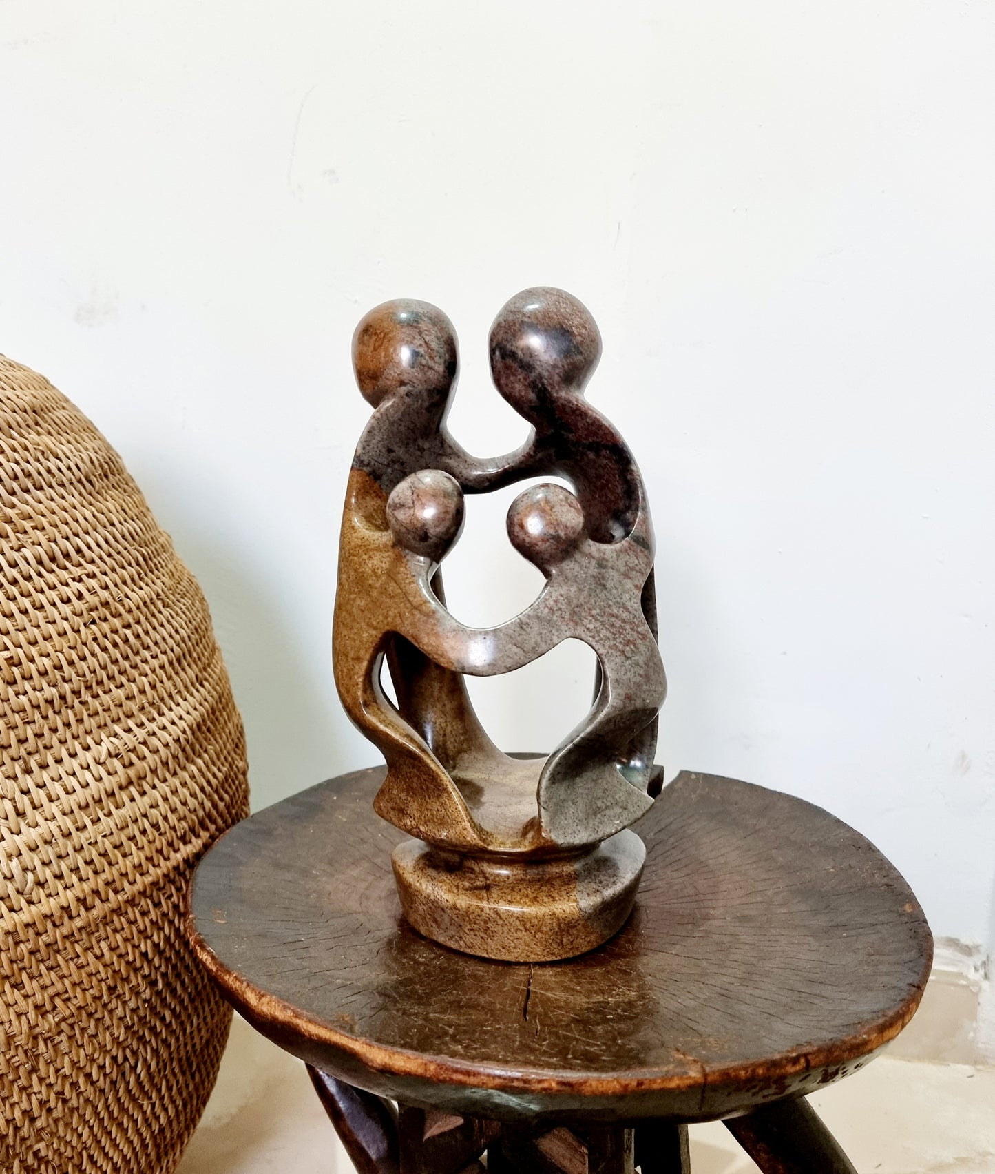 Family of Four Sculpture | African Stone Sculpture | Shona Stone Sculpture