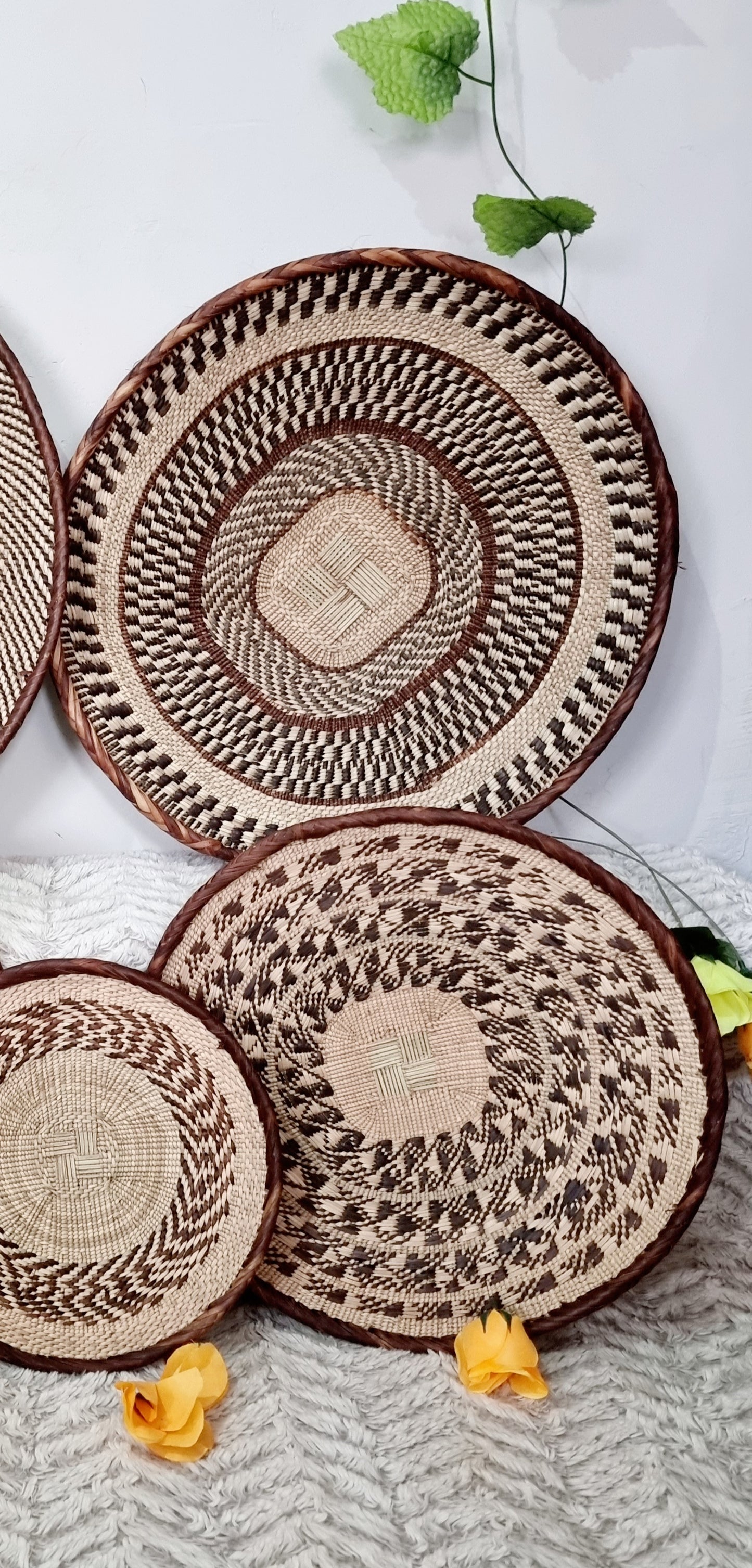 Woven Basket Set of 5, Perfect African Basket Set