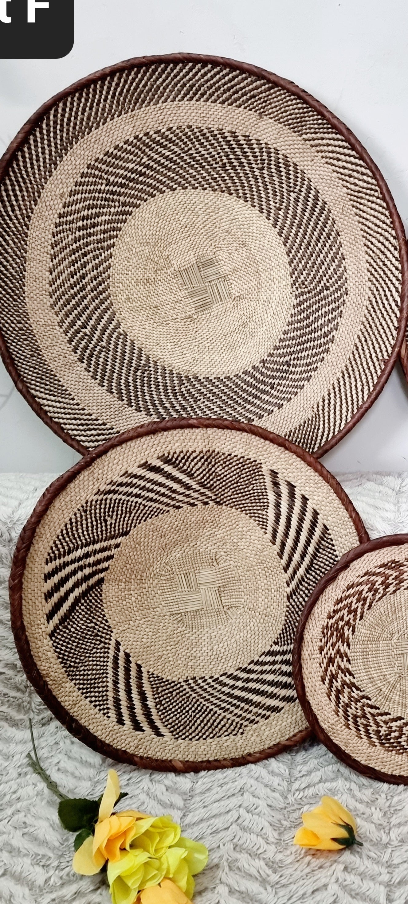 Woven Basket Set of 5, Perfect African Basket Set