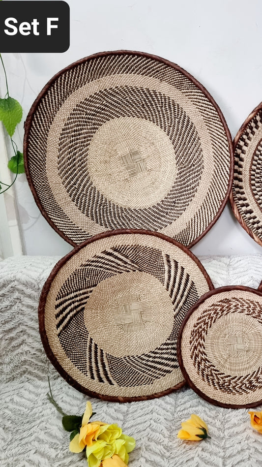 Woven Basket Set of 5, Perfect African Basket Set
