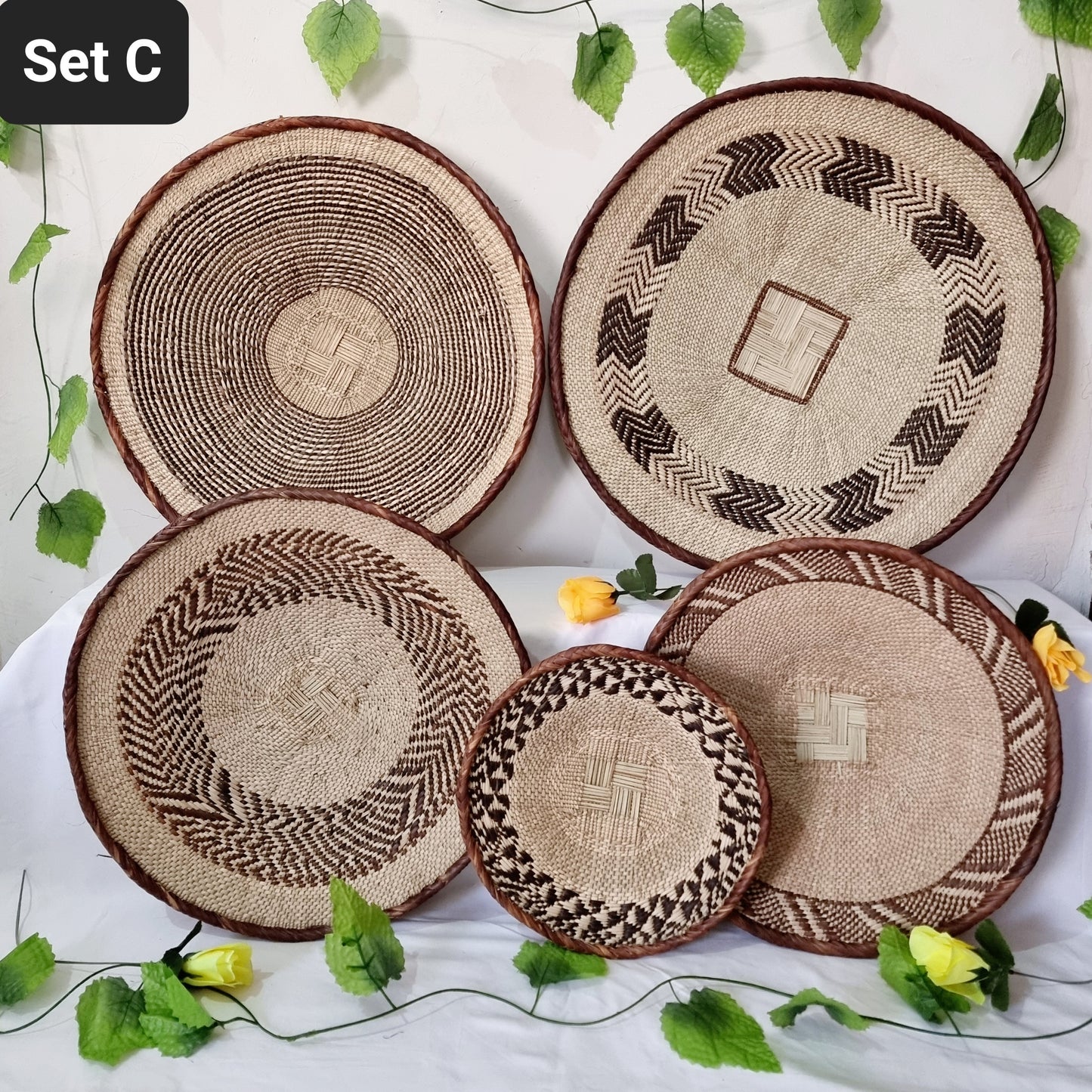 Binga Basket and Rwanda basket set of 5