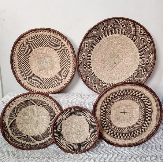 Woven Basket Set of 5, Perfect African Basket Set