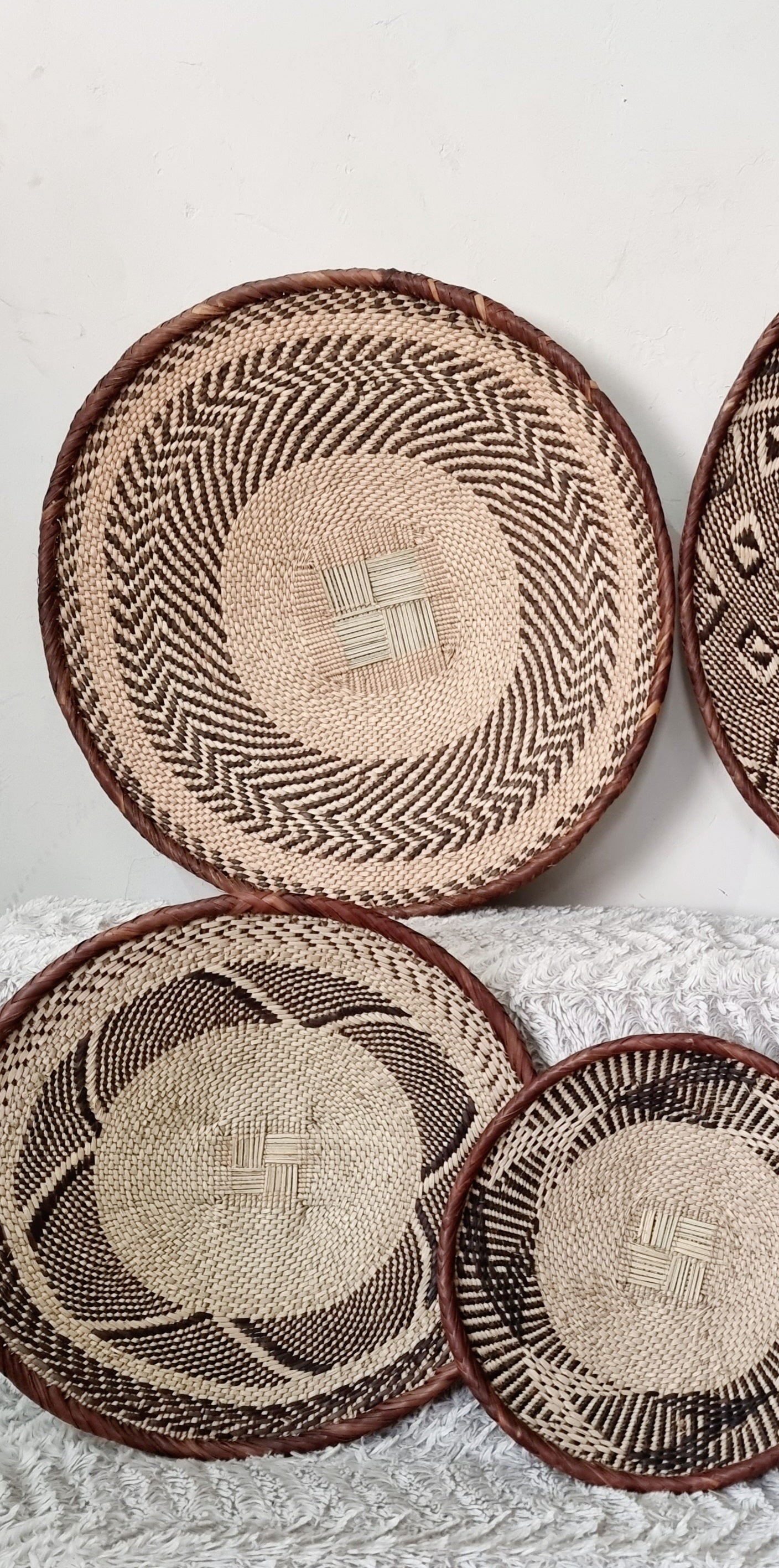 Woven Basket Set of 5, Perfect African Basket Set