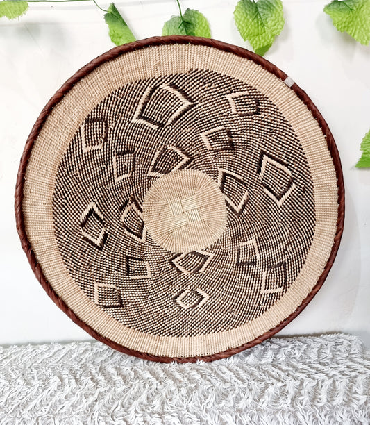 Wicker Round Bowl, African Basket Set of 5