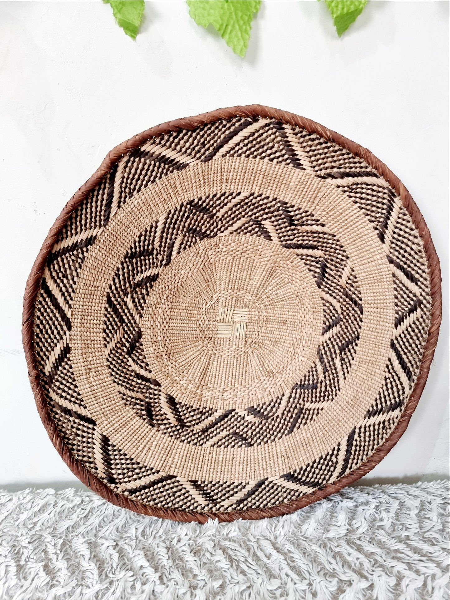Wicker Round Bowl, African Basket Set of 5