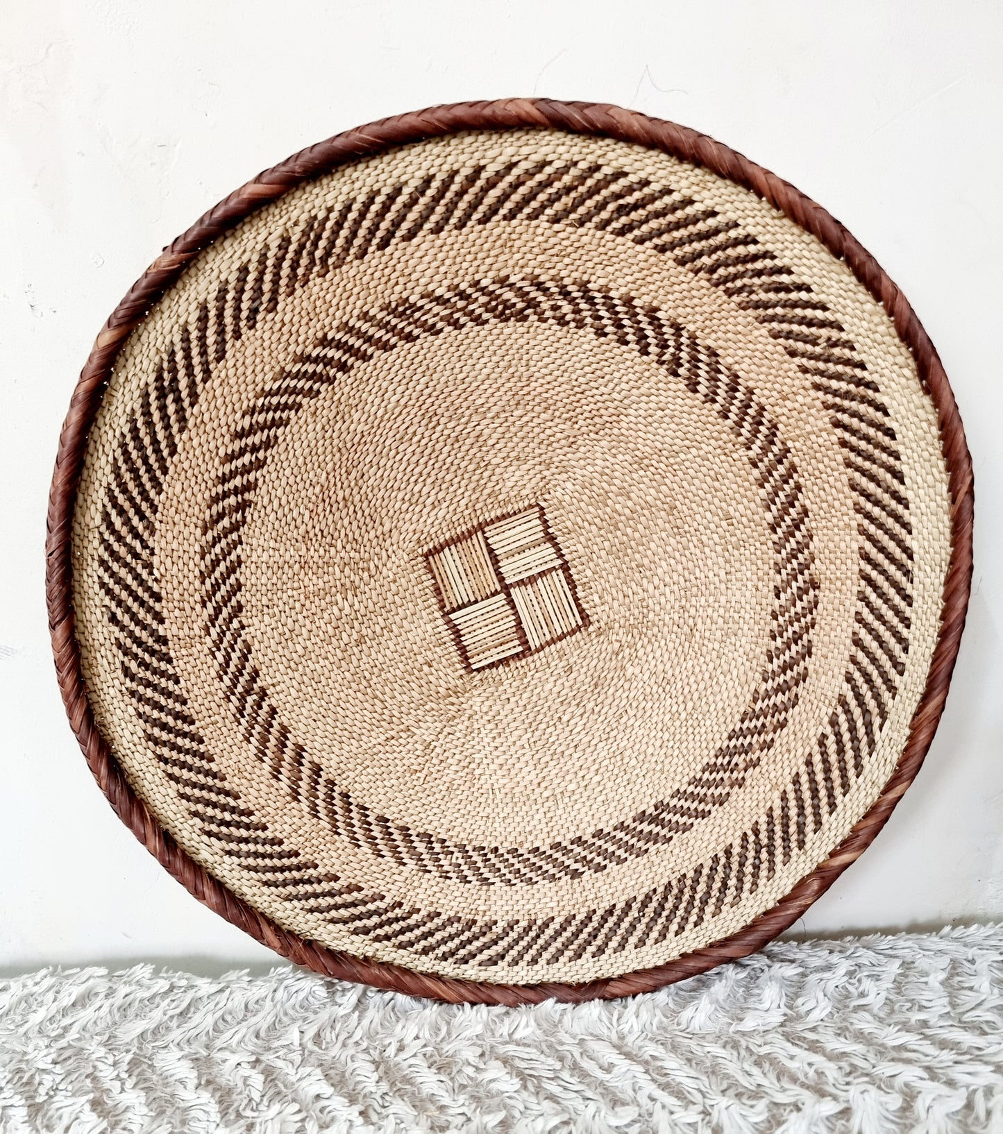Wicker Round Bowl, African Basket Set of 5