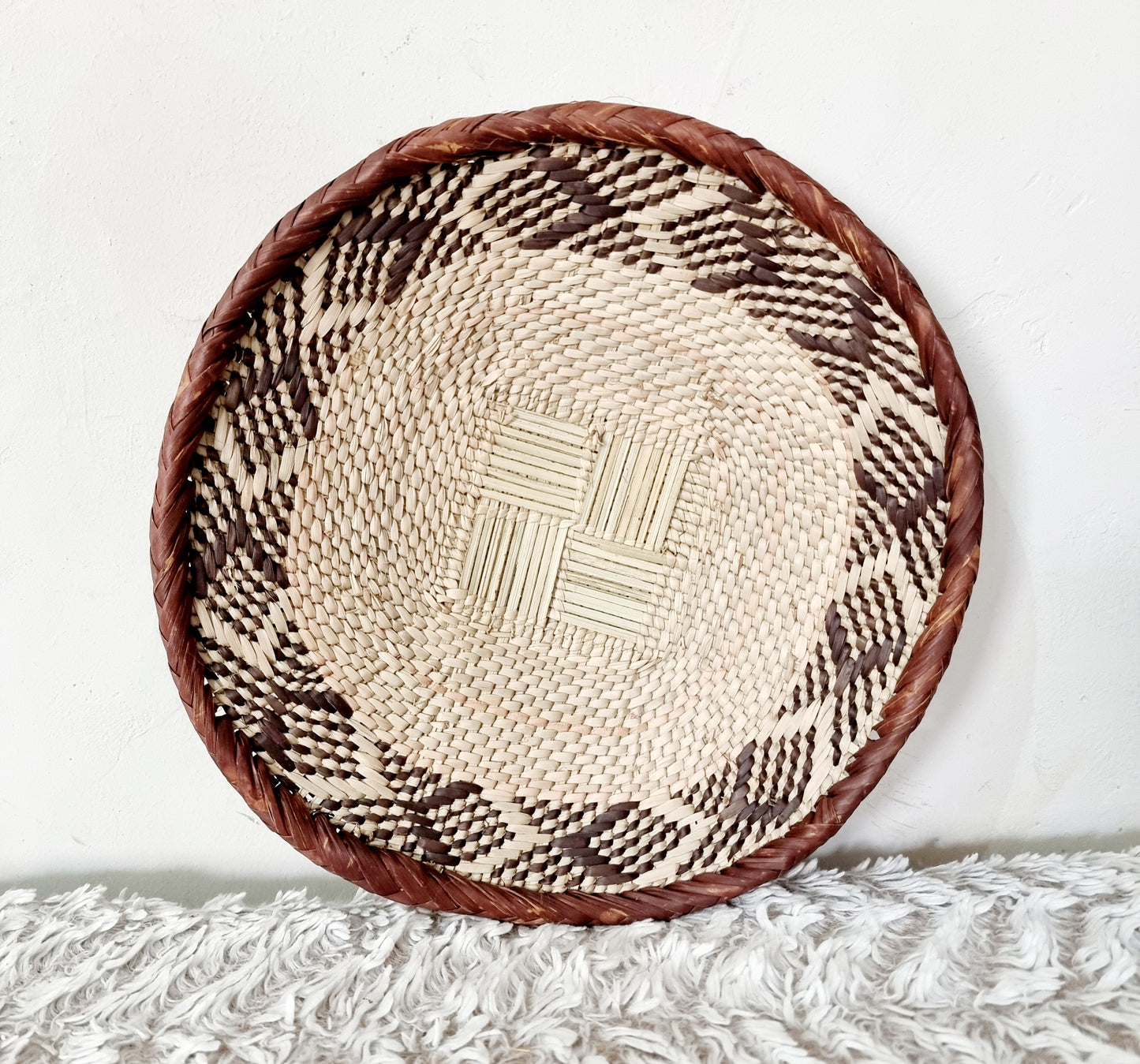 Wicker Round Bowl, African Basket Set of 5