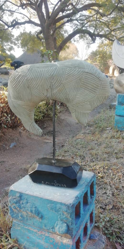 Shona Stone Sculpture Abstract Bust Zimbabwe Proud Of My Hair Shona Signed Art