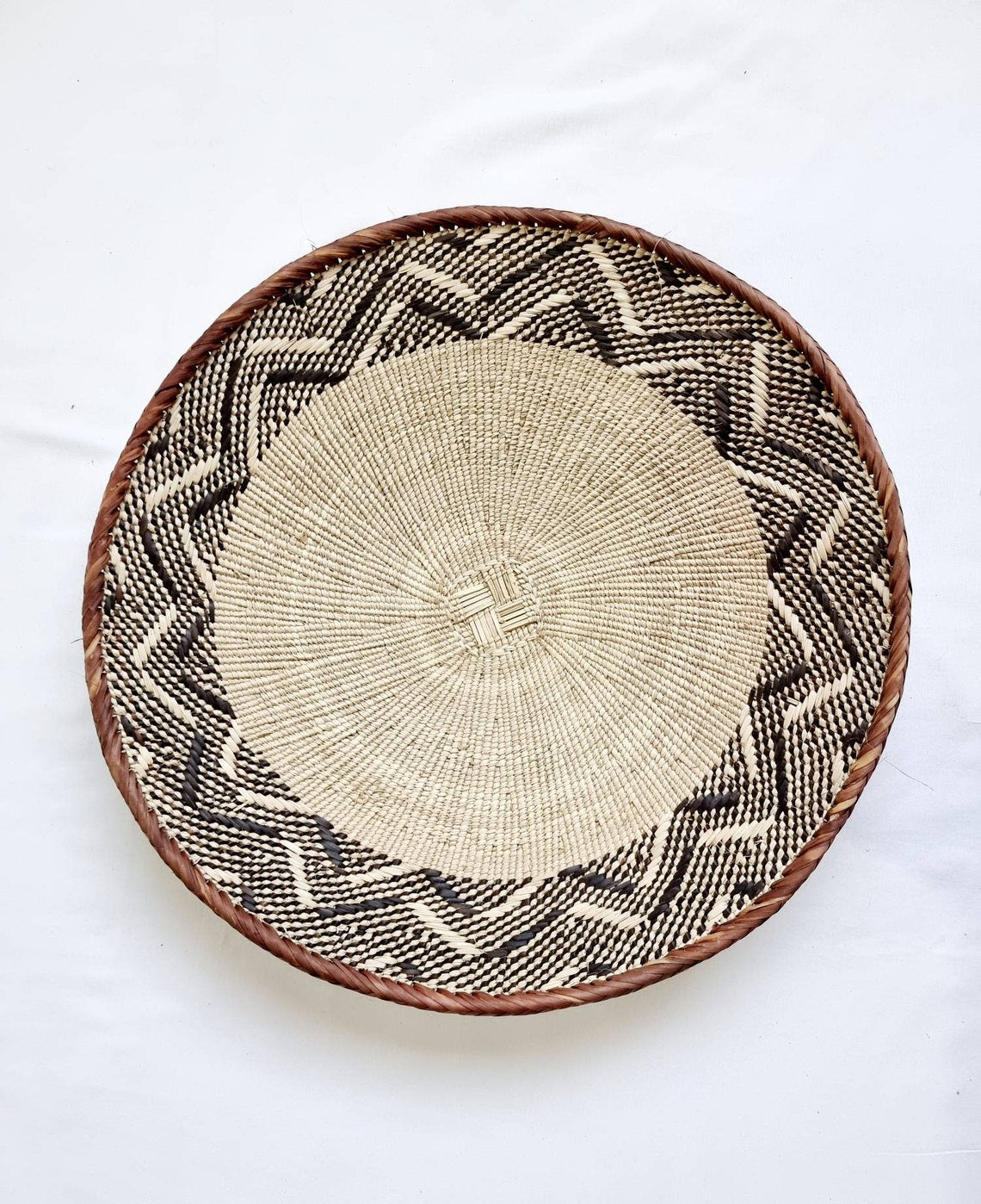 Handwoven Binga Wall Basket – African Wall Decor for Boho Homes