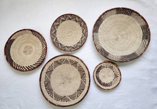 Handwoven Binga Wall Basket – African Wall Decor for Boho Homes