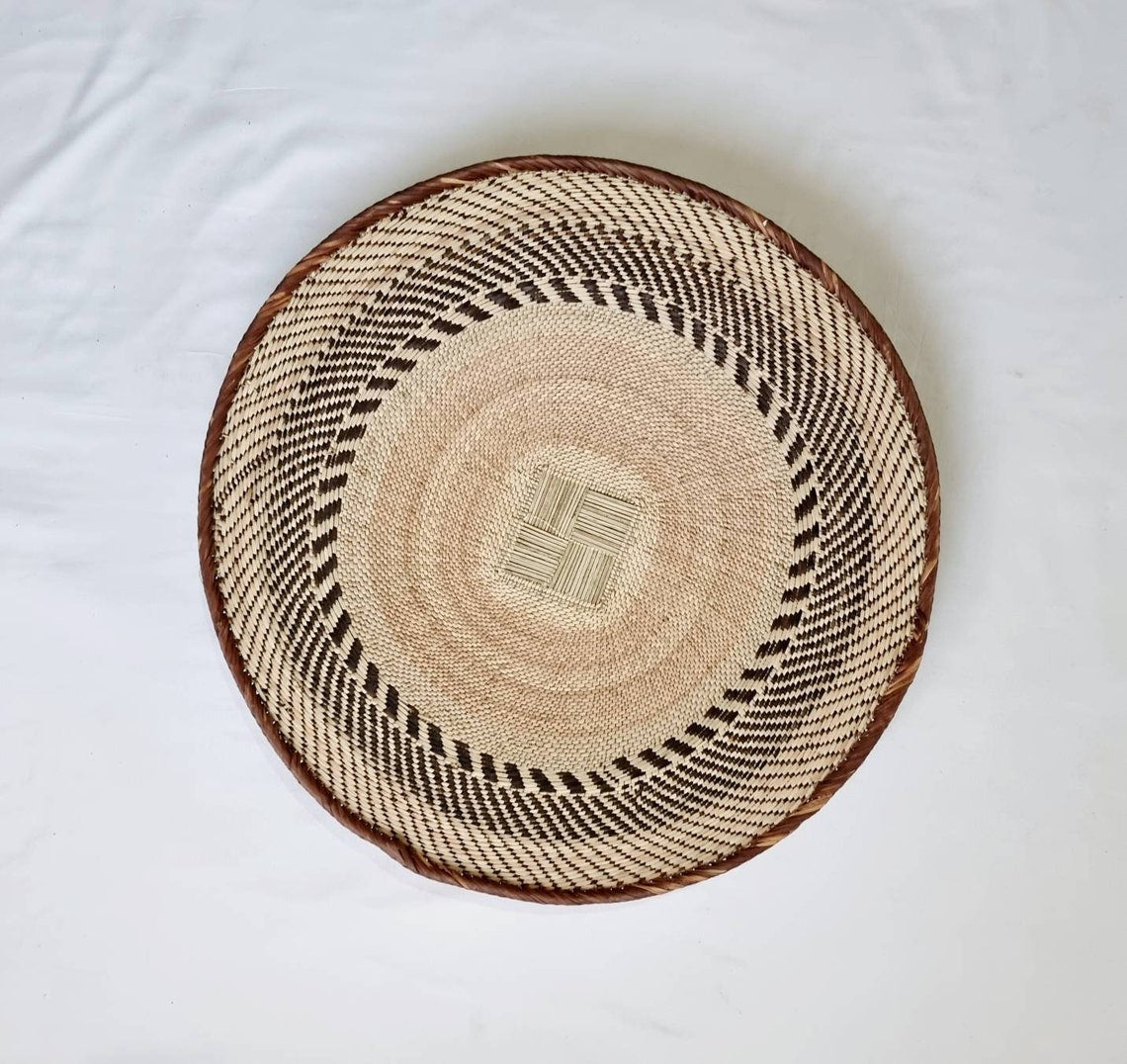 African Wall Basket Set of 5 | Woven Basket
