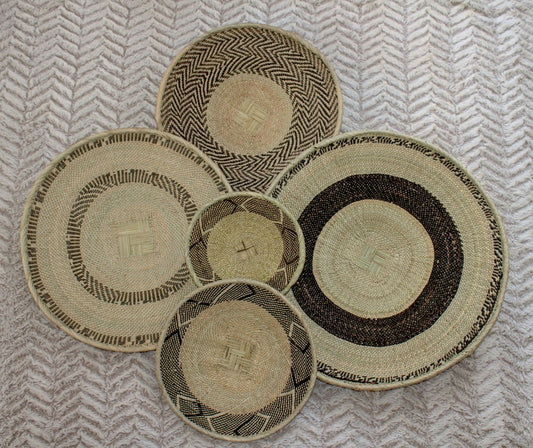 Woven Basket Set of 5, Perfect African Basket Set