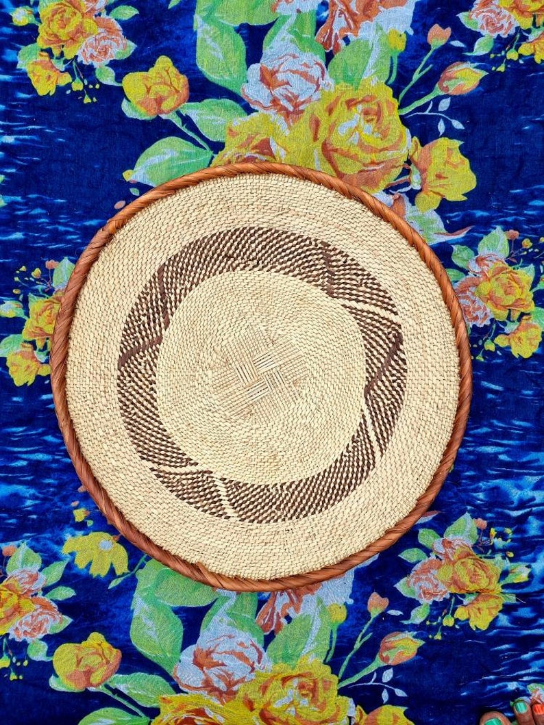 African Binga Basket Set of 5 | Woven Wall Basket Set