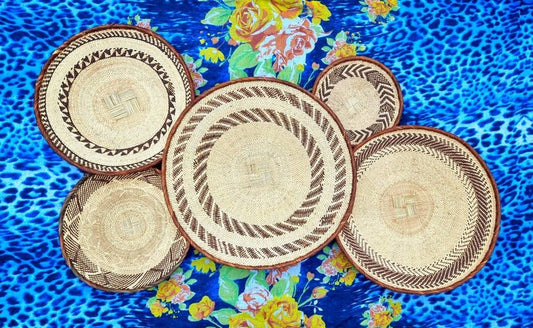 A set of 5 Beautiful Binga/Tonga Baskets | African woven baskets