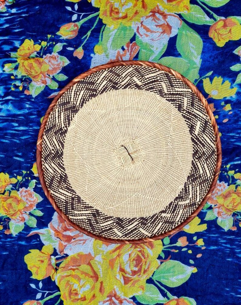 African Binga Basket Set of 5 | Woven Wall Basket Set