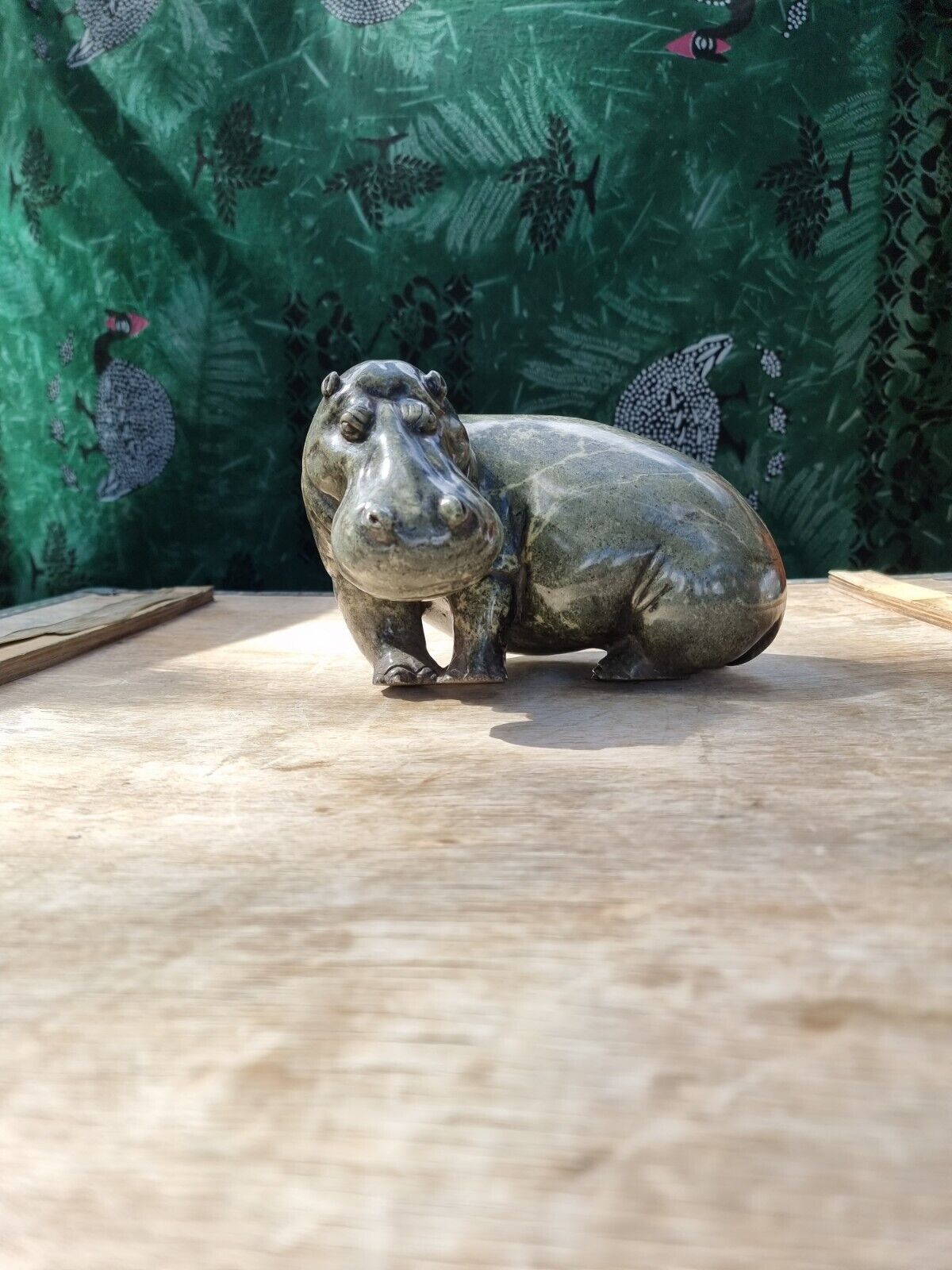 Garden Sculpture & Statue, Large Abstract Hippo Safari Animal Outdoor Yard Art