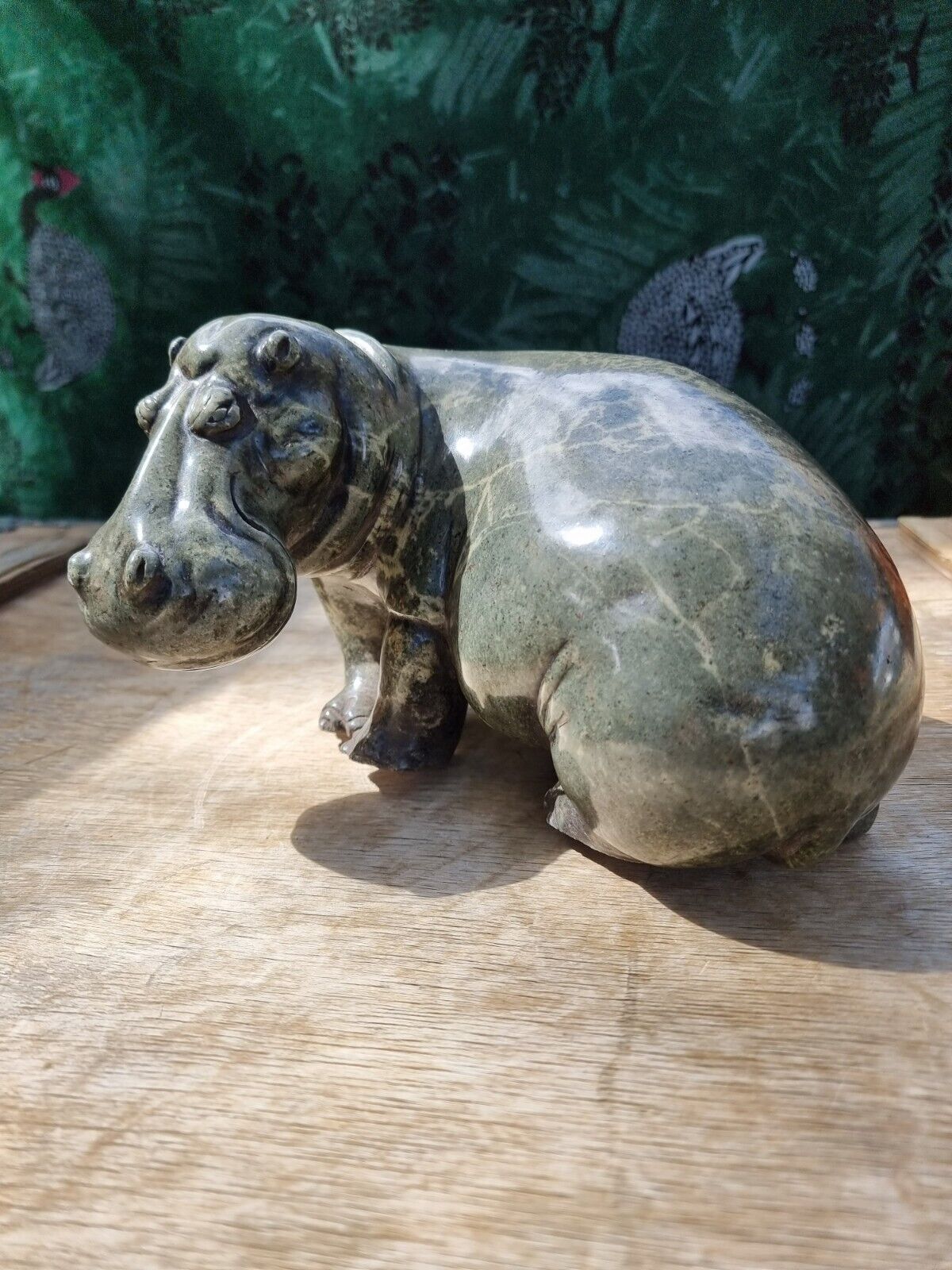 Garden Sculpture & Statue, Large Abstract Hippo Safari Animal Outdoor Yard Art