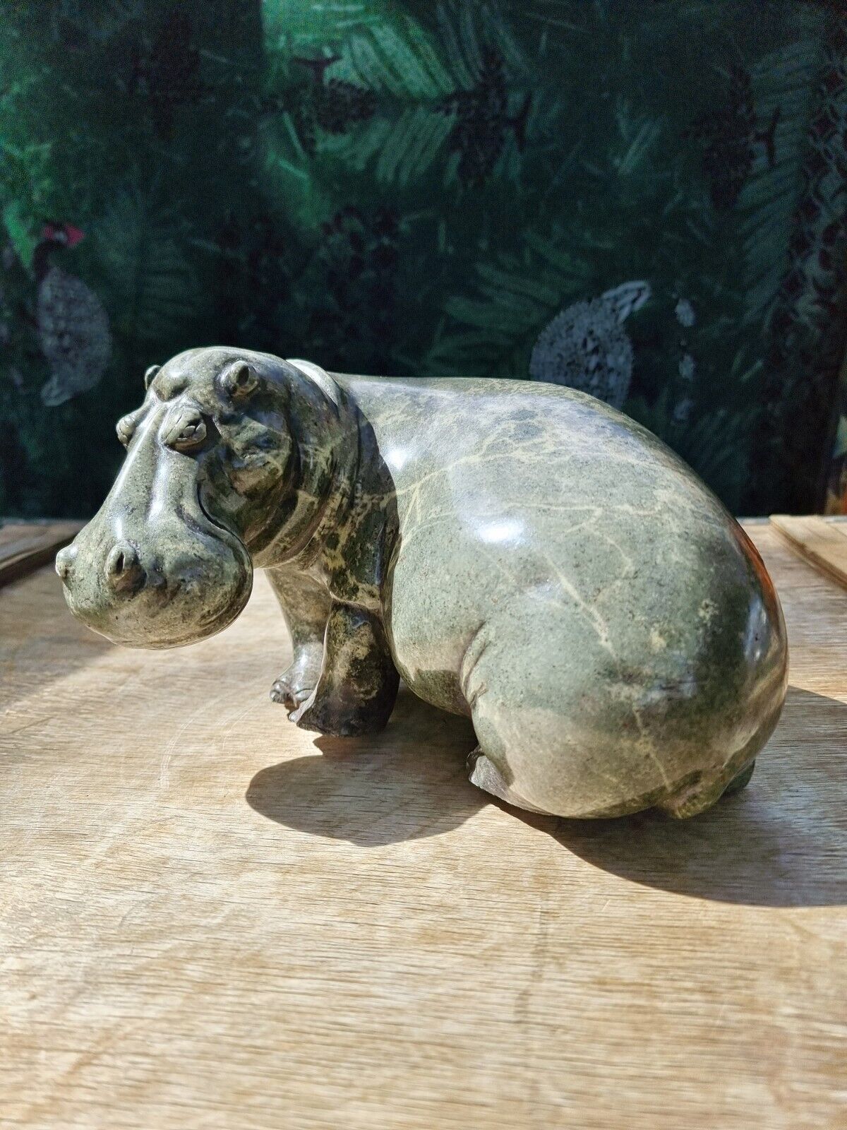 Garden Sculpture & Statue, Large Abstract Hippo Safari Animal Outdoor Yard Art