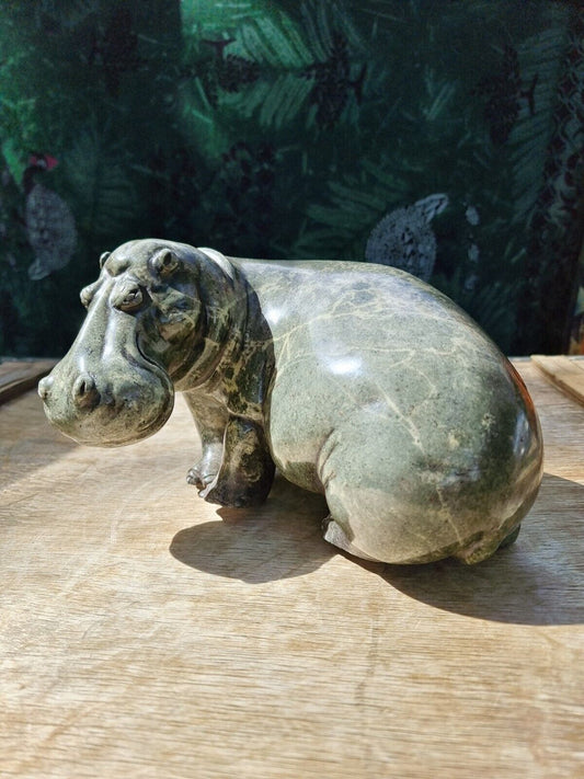Garden Sculpture & Statue, Large Abstract Hippo Safari Animal Outdoor Yard Art