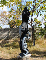 Load image into Gallery viewer, 90&quot; Majestic American Bald Eagle Garden Sculpture &amp; Statue Stone Art Yard Décor
